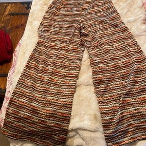 Free People high waist wide leg flowy pants